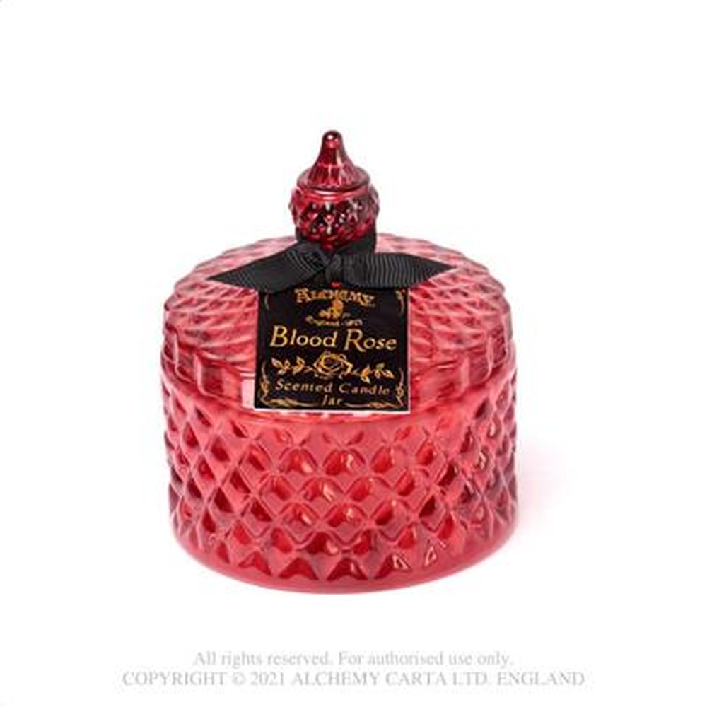 Alchemy - Scented Boudoir Candle Jar - Blood Rose (Small) Scented Candle - Red